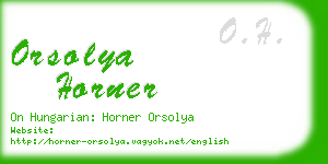 orsolya horner business card